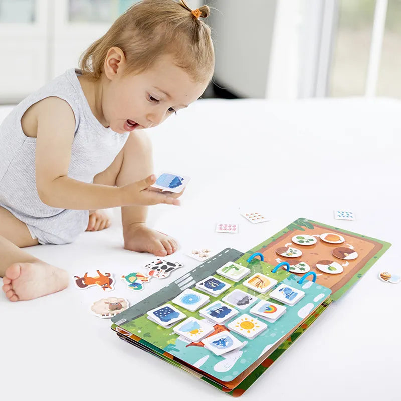 Carnet d'Éveil Montessori : Jouet Éducatif pour Petits Curieux